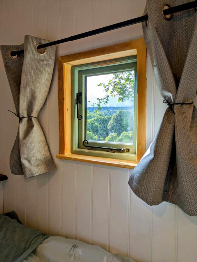 Romantic Nature Retreat, Luxury Glamping & Stargazing Views - Dragonfly Shepherd Hut Yarpole 외부 사진