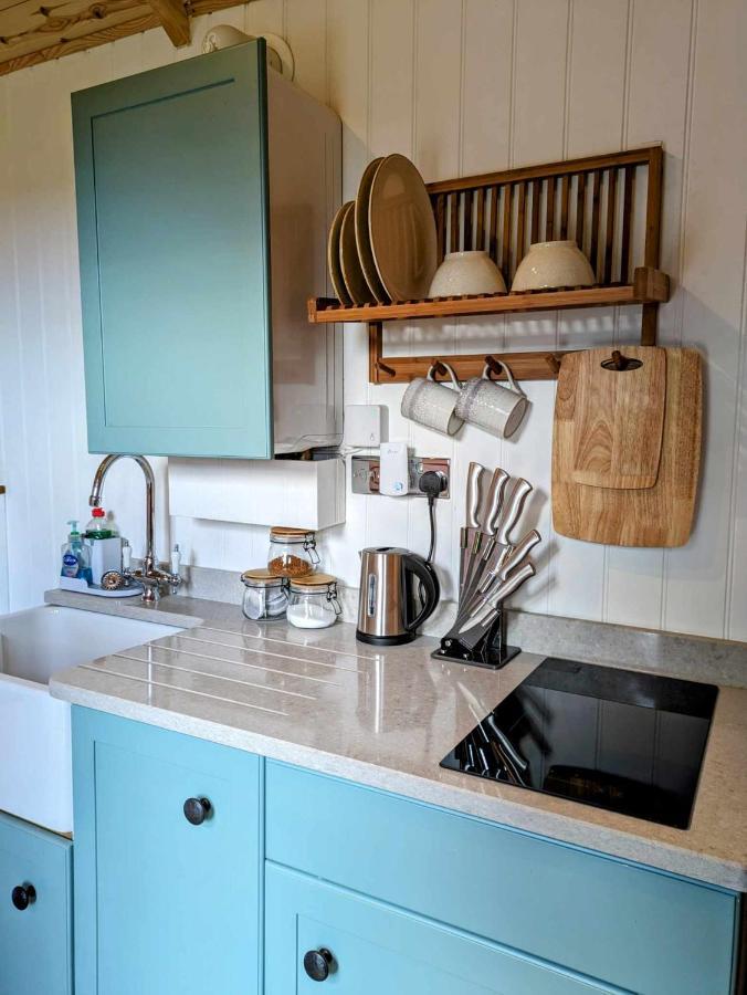 Romantic Nature Retreat, Luxury Glamping & Stargazing Views - Dragonfly Shepherd Hut Yarpole 외부 사진