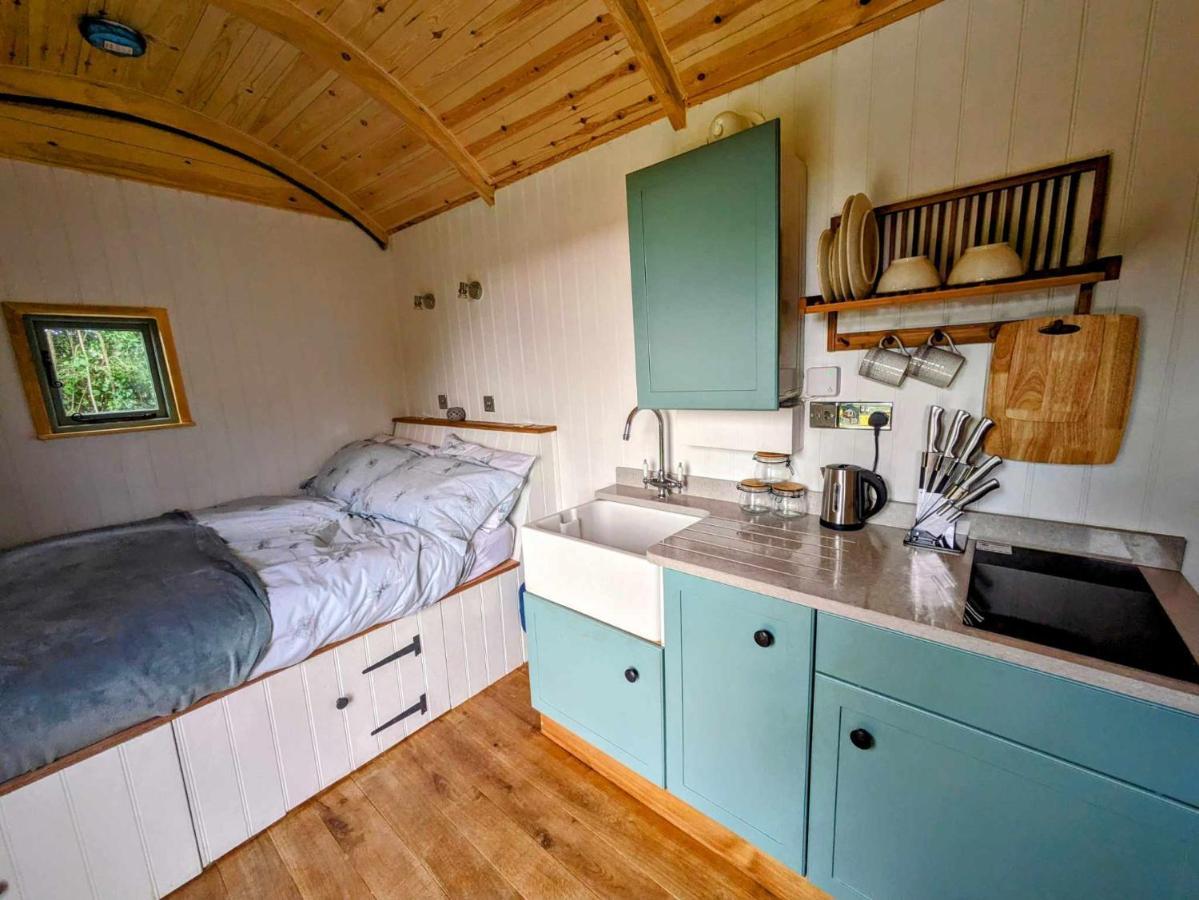 Romantic Nature Retreat, Luxury Glamping & Stargazing Views - Dragonfly Shepherd Hut Yarpole 외부 사진